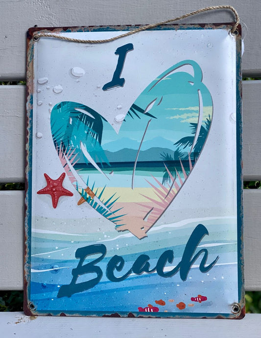 I Heart Beach sign