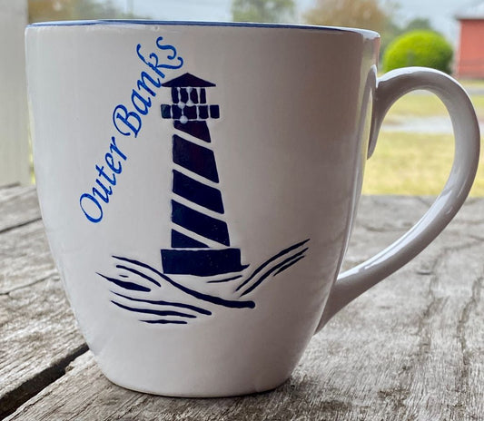 Outer Banks Coffee Mug with lighthouse